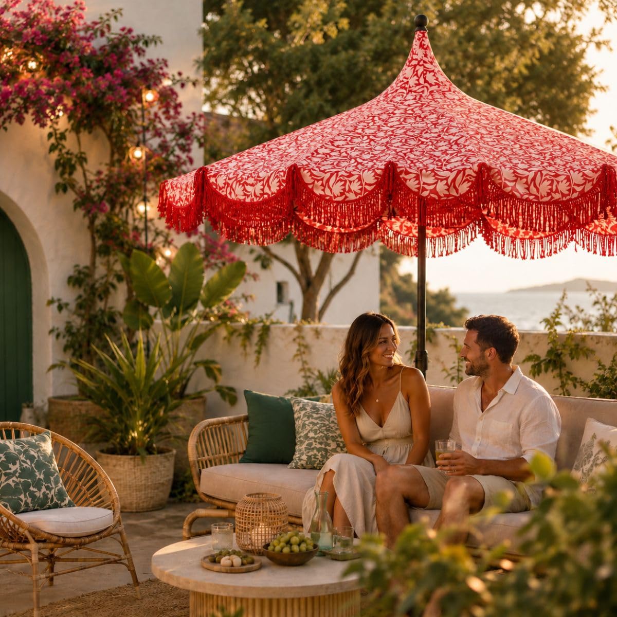mica-decorations-garden-parasol-rouge-avec-sac-transport image 8