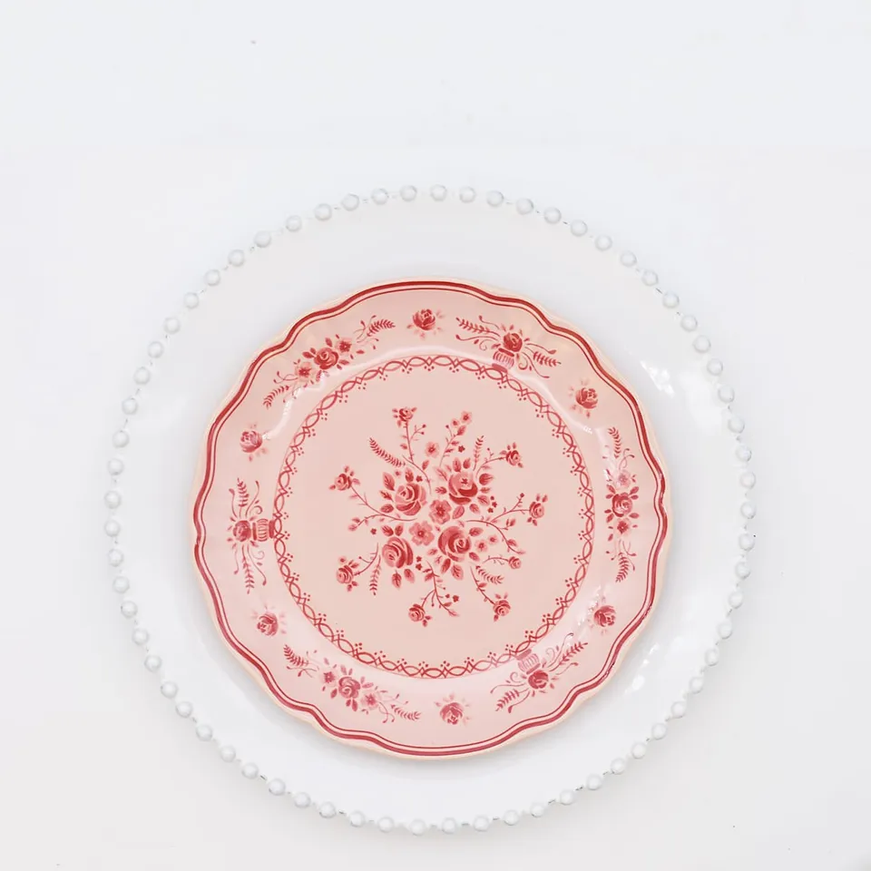luisa-paix-o-pearl-vila-duo-assiettes-blanc-rose-21-cm image 1
