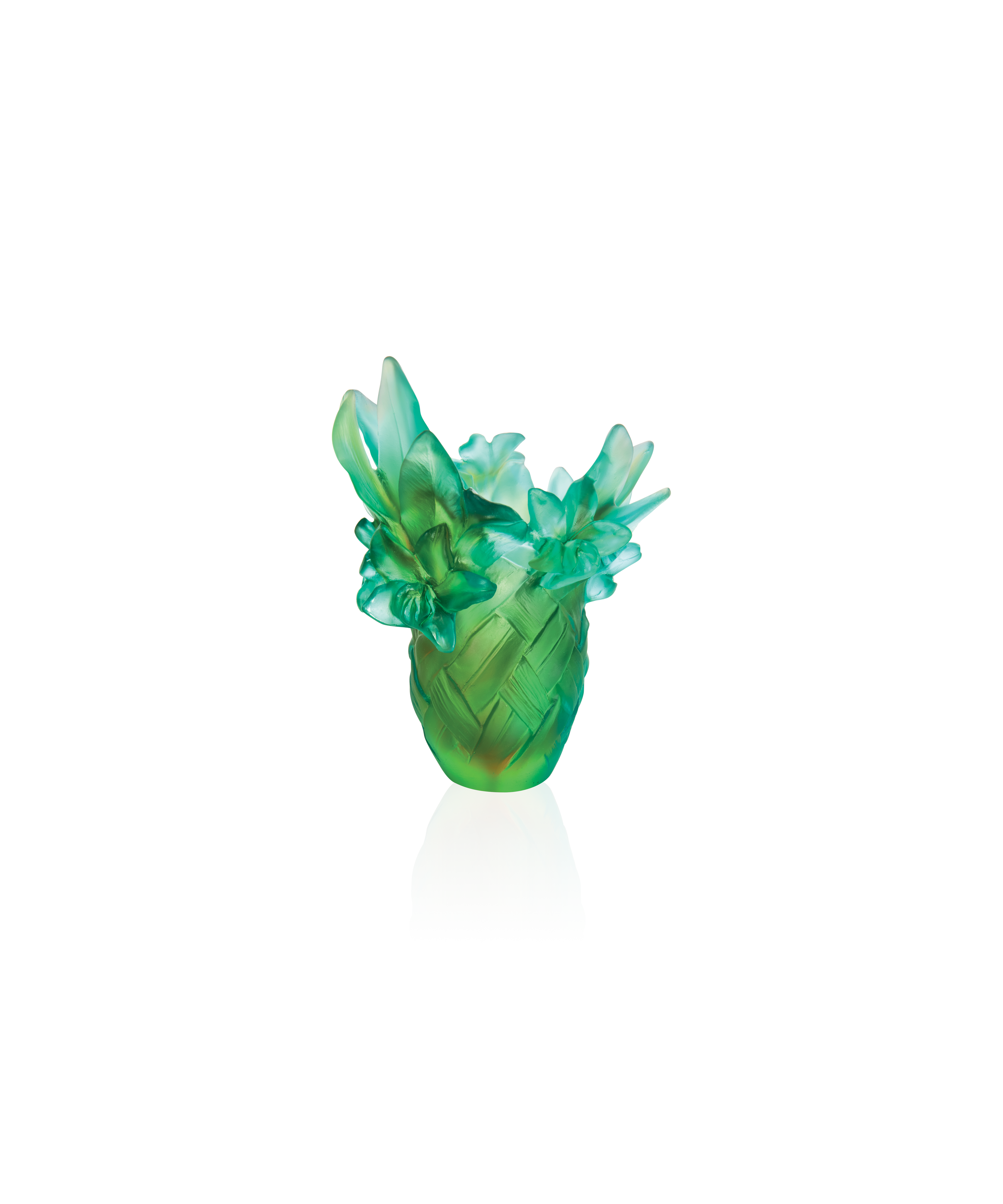 daum-tressage-vase-petit-mod-le-cristal-vert image 1