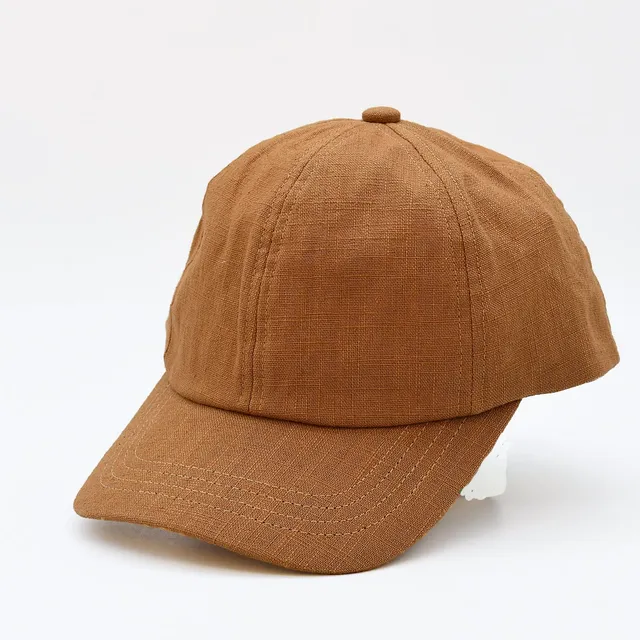 luisa-paix-o-accessoires-du-portugal-casquette-en-lin-camel-taille-unique image 1