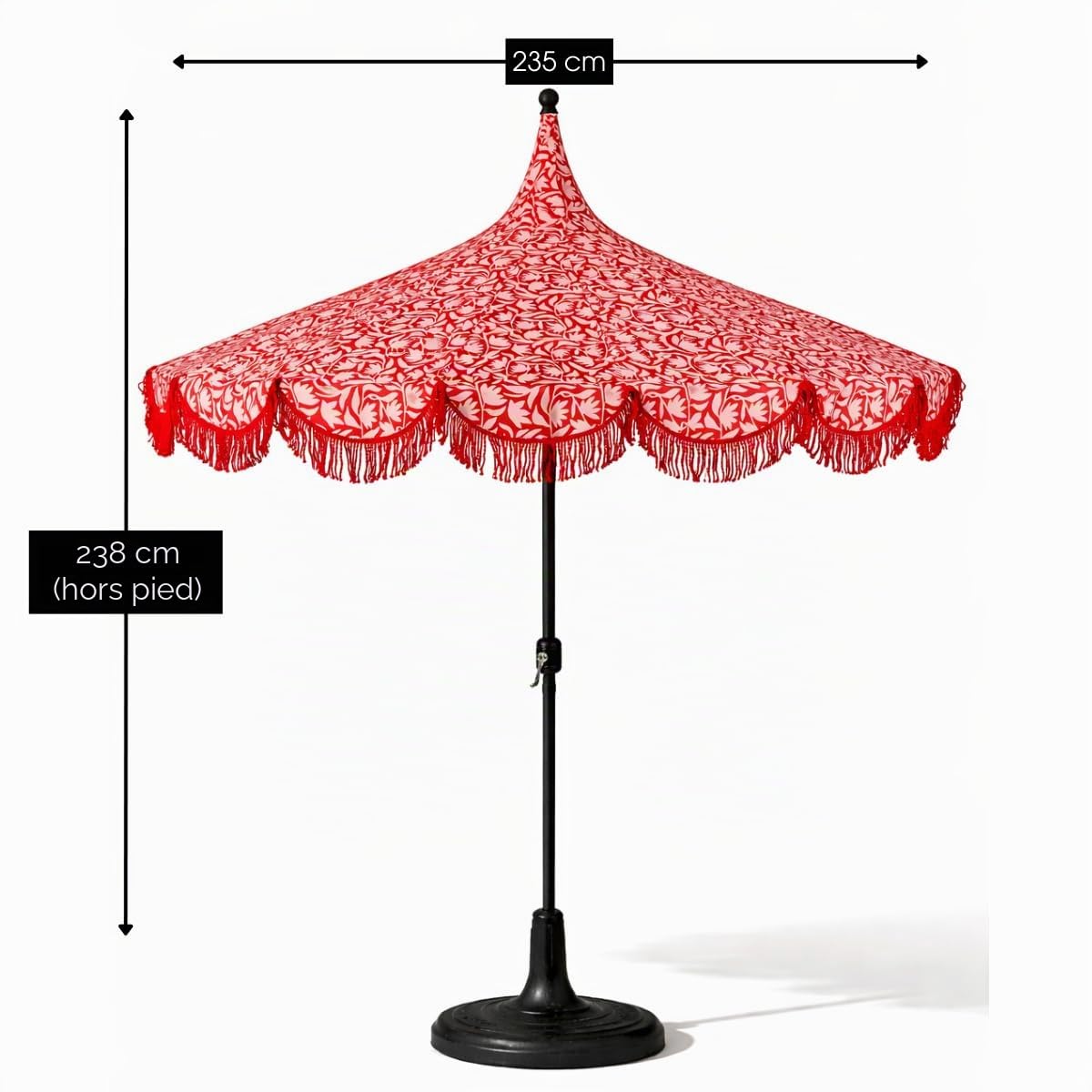 mica-decorations-garden-parasol-rouge-avec-sac-transport image 2