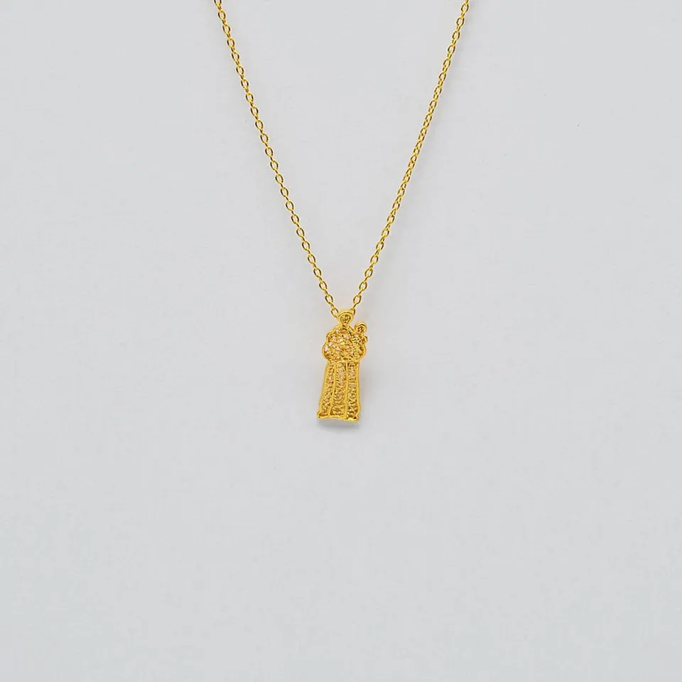 luisa-paix-o-bijoux-collier-santo-ant-nio-argent-dor-filigrane image 1