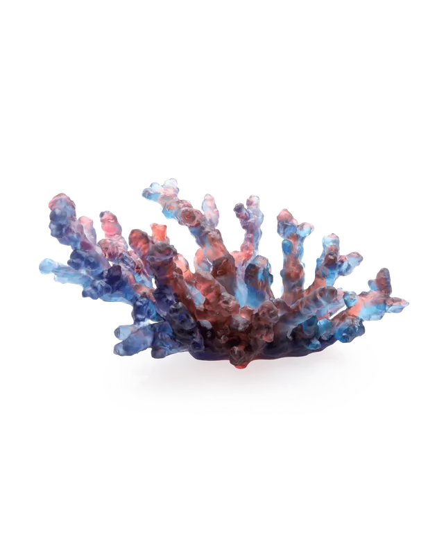 daum-mer-de-corail-coupe-cristal-moyen-mod-le-bleu-rouge image 1
