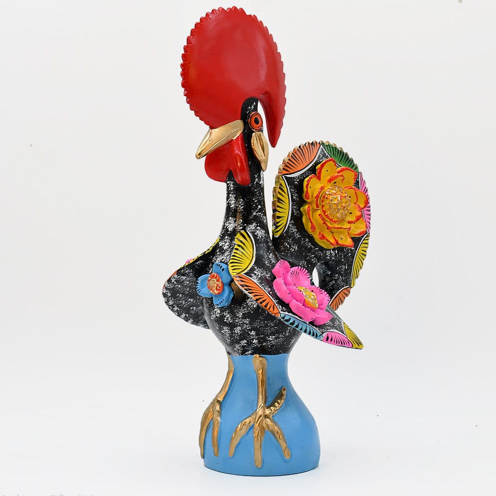 luisa-paix-o-coq-de-barcelos-40cm-noir-c-ramique-pi-ce-unique image 7