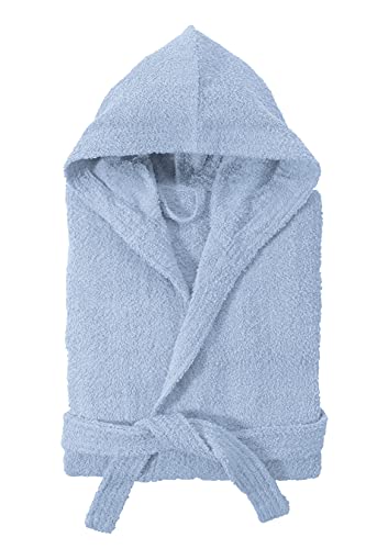 baroni-home-peignoir-enfant-capuche-coton-bleu-ciel-6-ans image 6