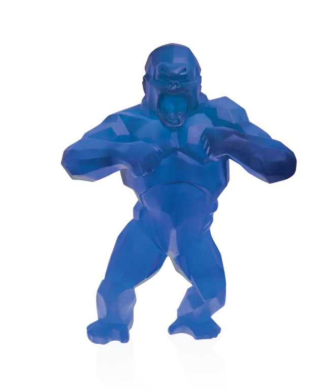 daum-wild-kong-bleu-richard-orlinski-sculpture-gorille-99-ex image 1