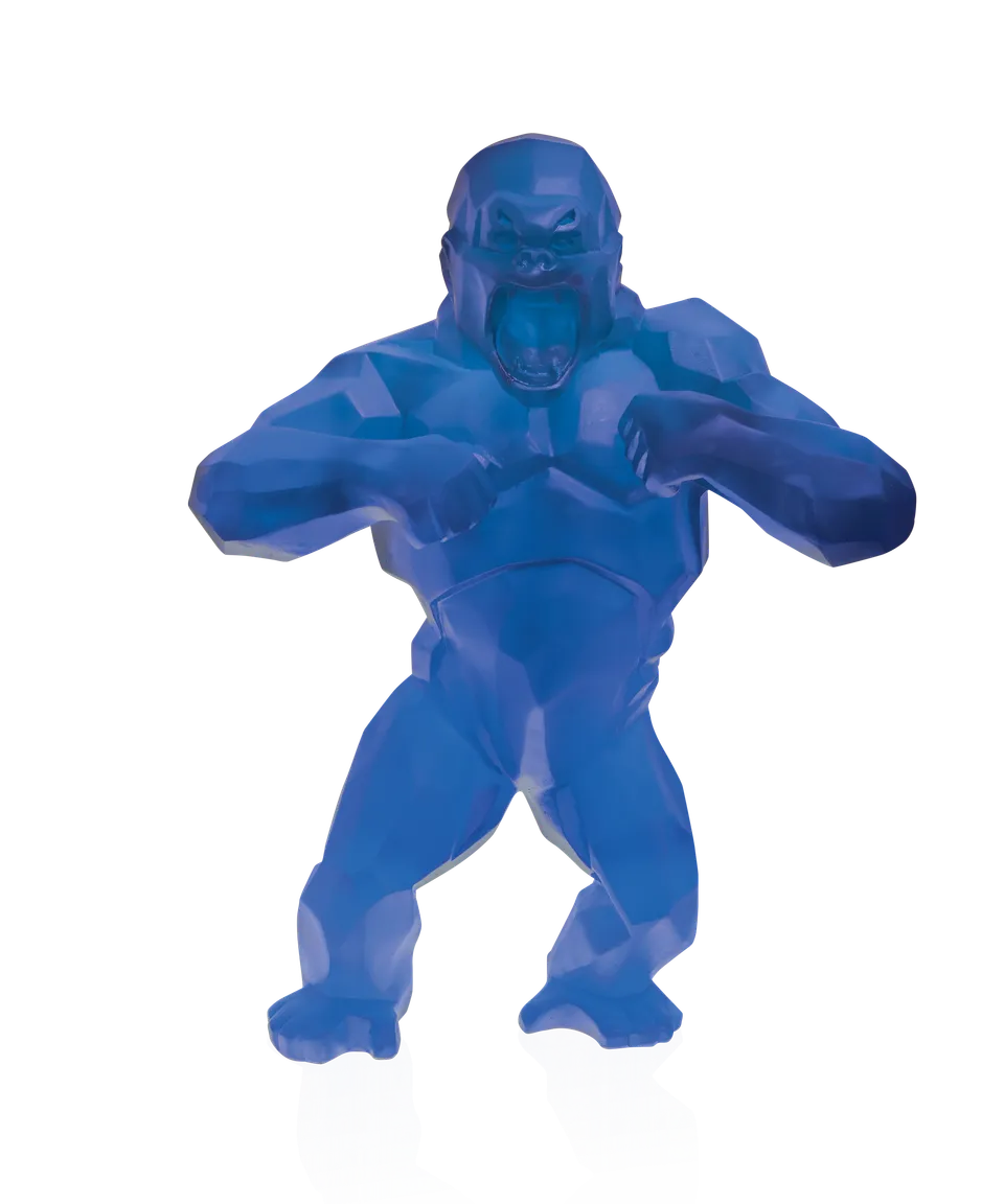 daum-wild-kong-bleu-richard-orlinski-sculpture-gorille-99-ex image 1