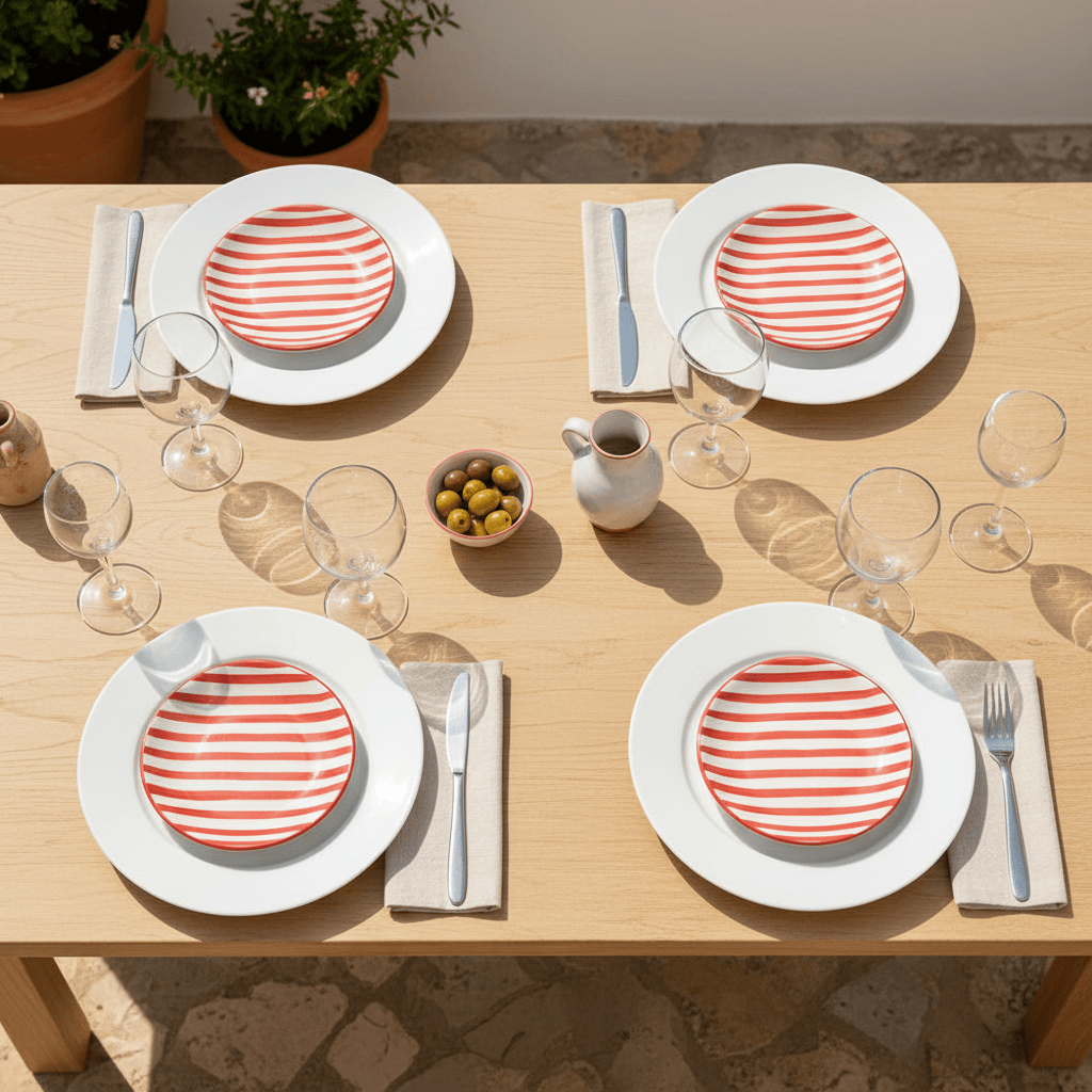 luisa-paix-o-costa-nova-mar-assiette-ray-e-rouge-15cm image 2