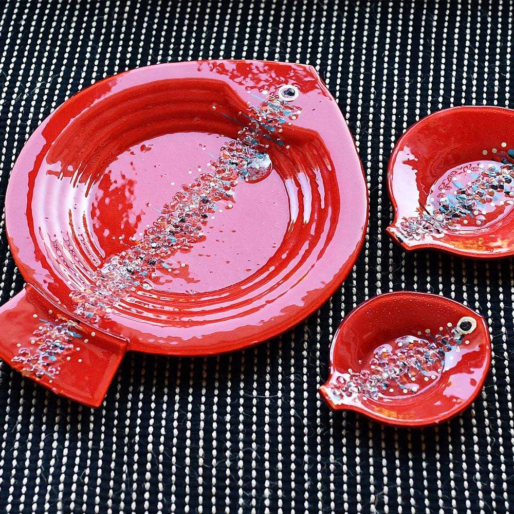 luisa-paix-o-marinha-grande-assiette-verre-rouge-19cm image 4