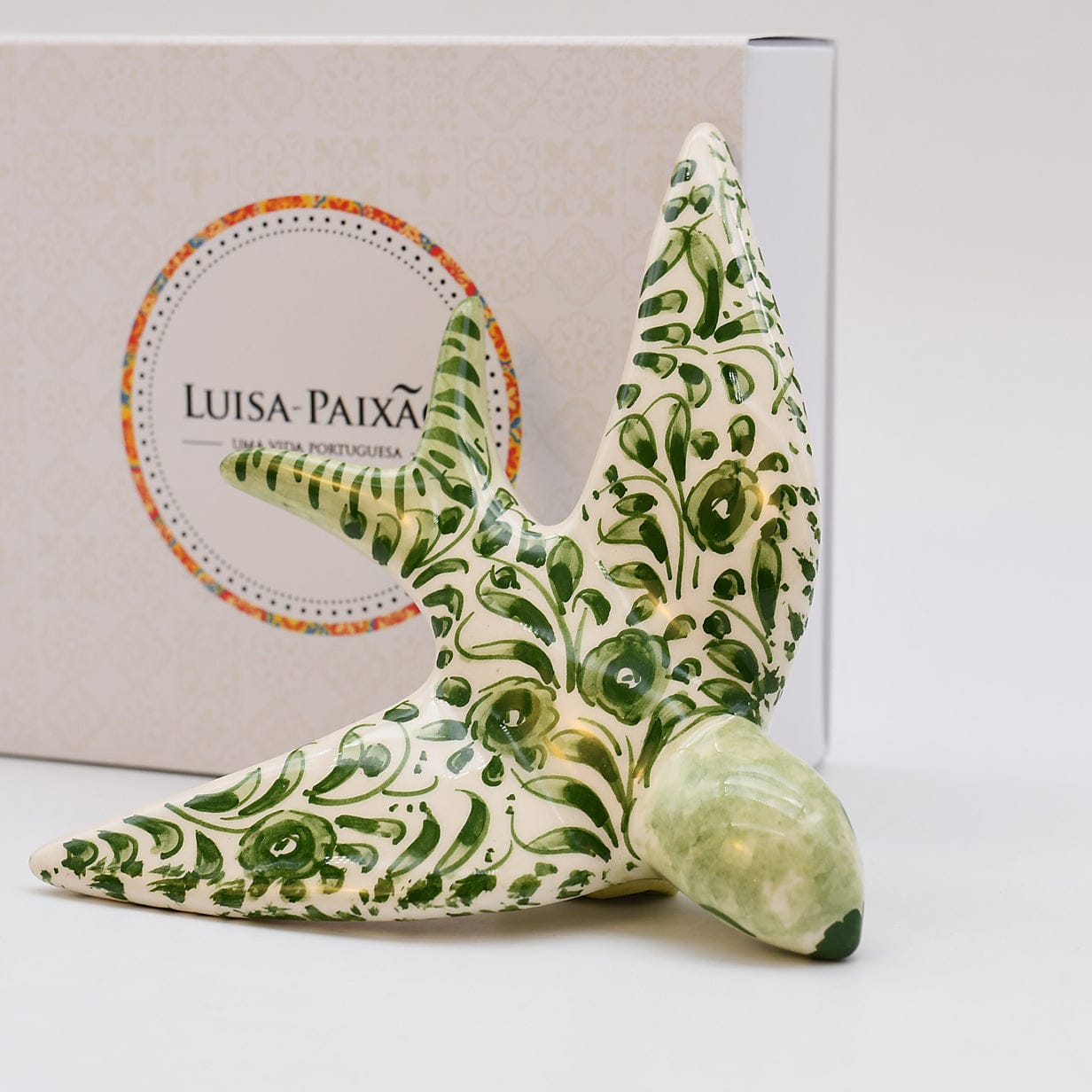 luisa-paix-o-coimbra-hirondelle-c-ramique-verte-coffret-12-cm image 3