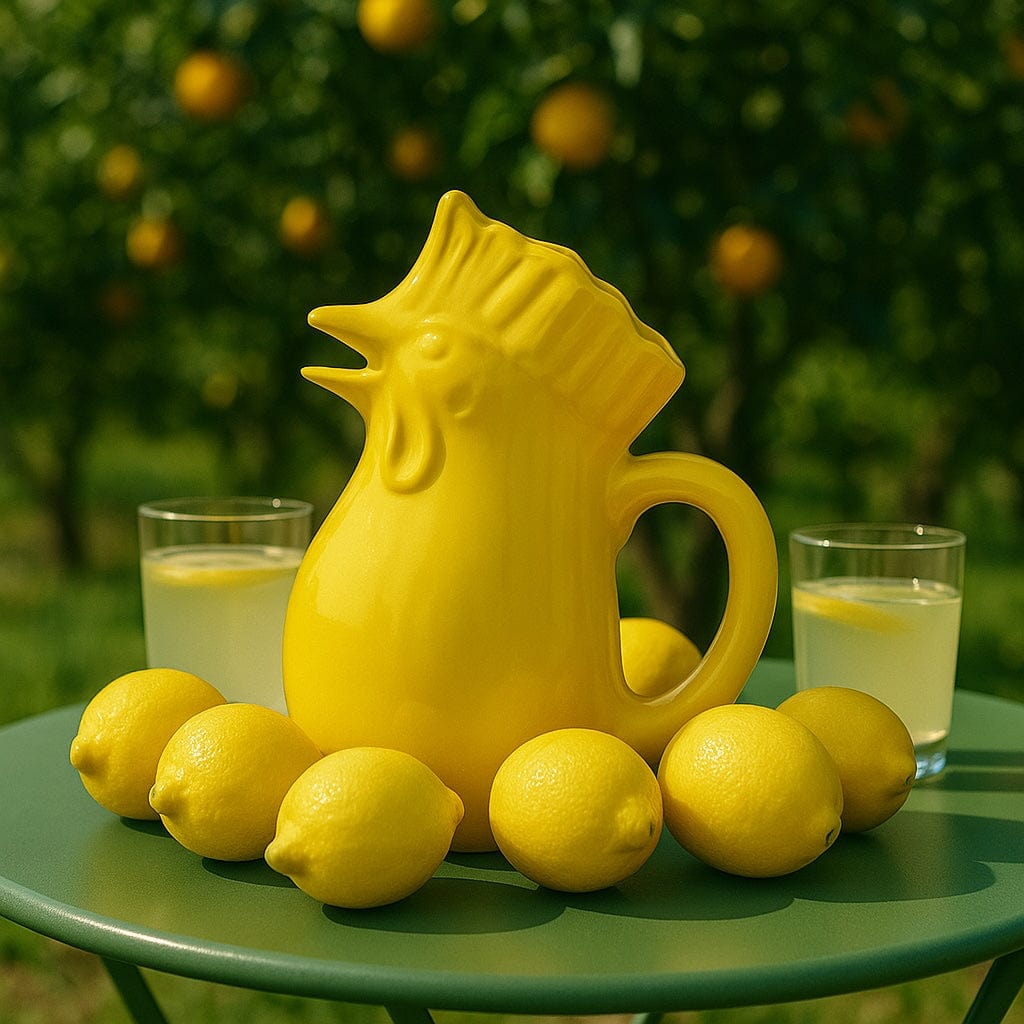 luisa-paix-o-carafe-coq-c-ramique-jaune-1-litre image 2
