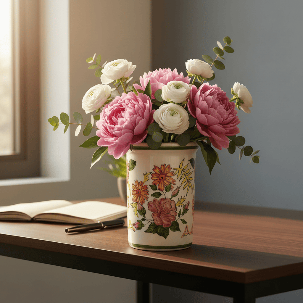 luisa-paix-o-viana-vase-c-ramique-floral-peint-main-16cm image 2