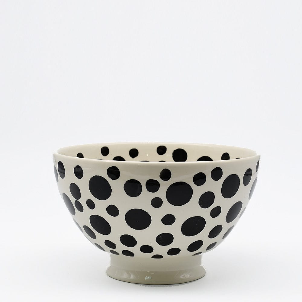 luisa-paix-o-vaisselle-saladier-pois-c-ramique-noir-20-cm image 1