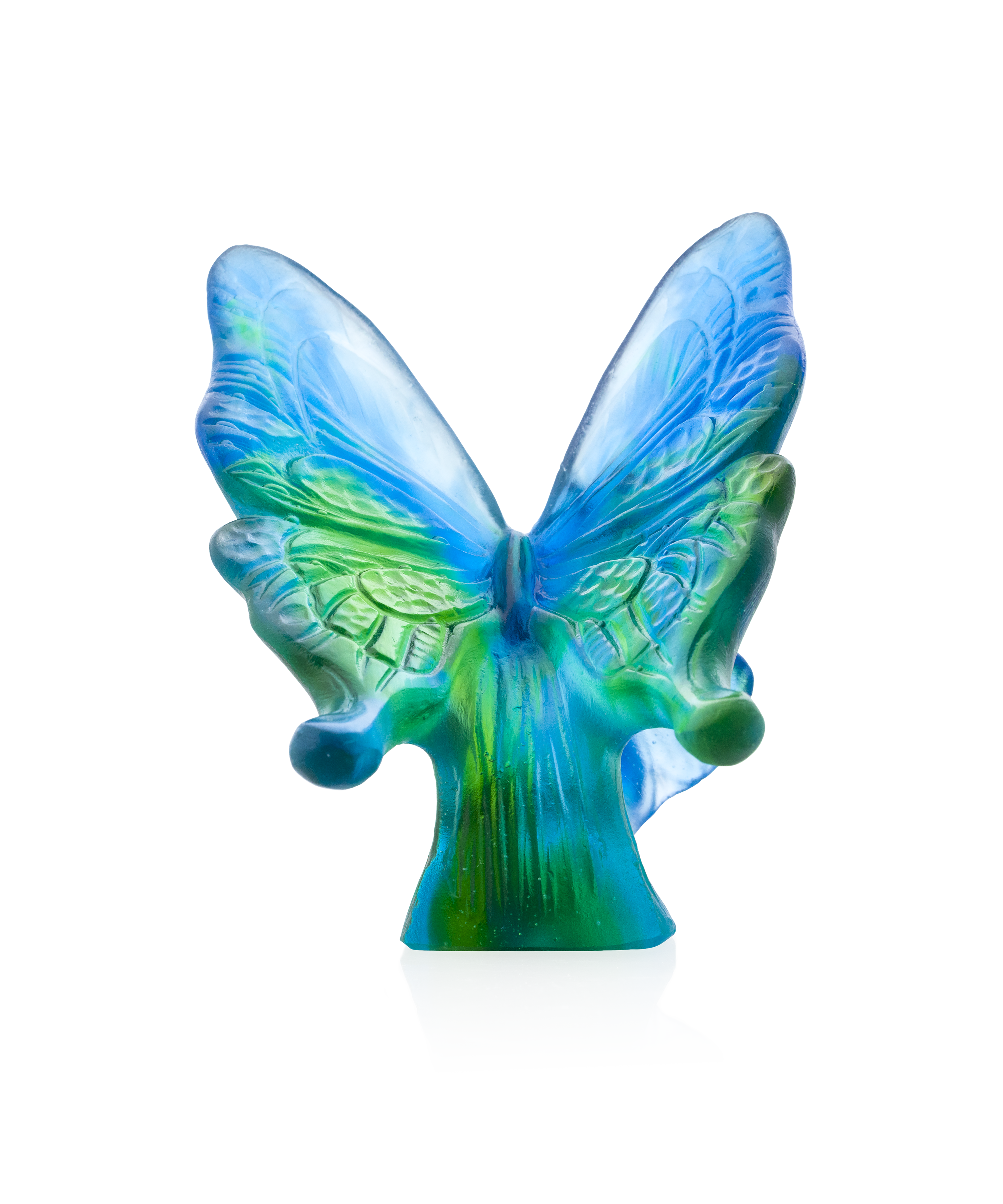 daum-univers-animalier-papillon-bleu-vert-sculpture image 1