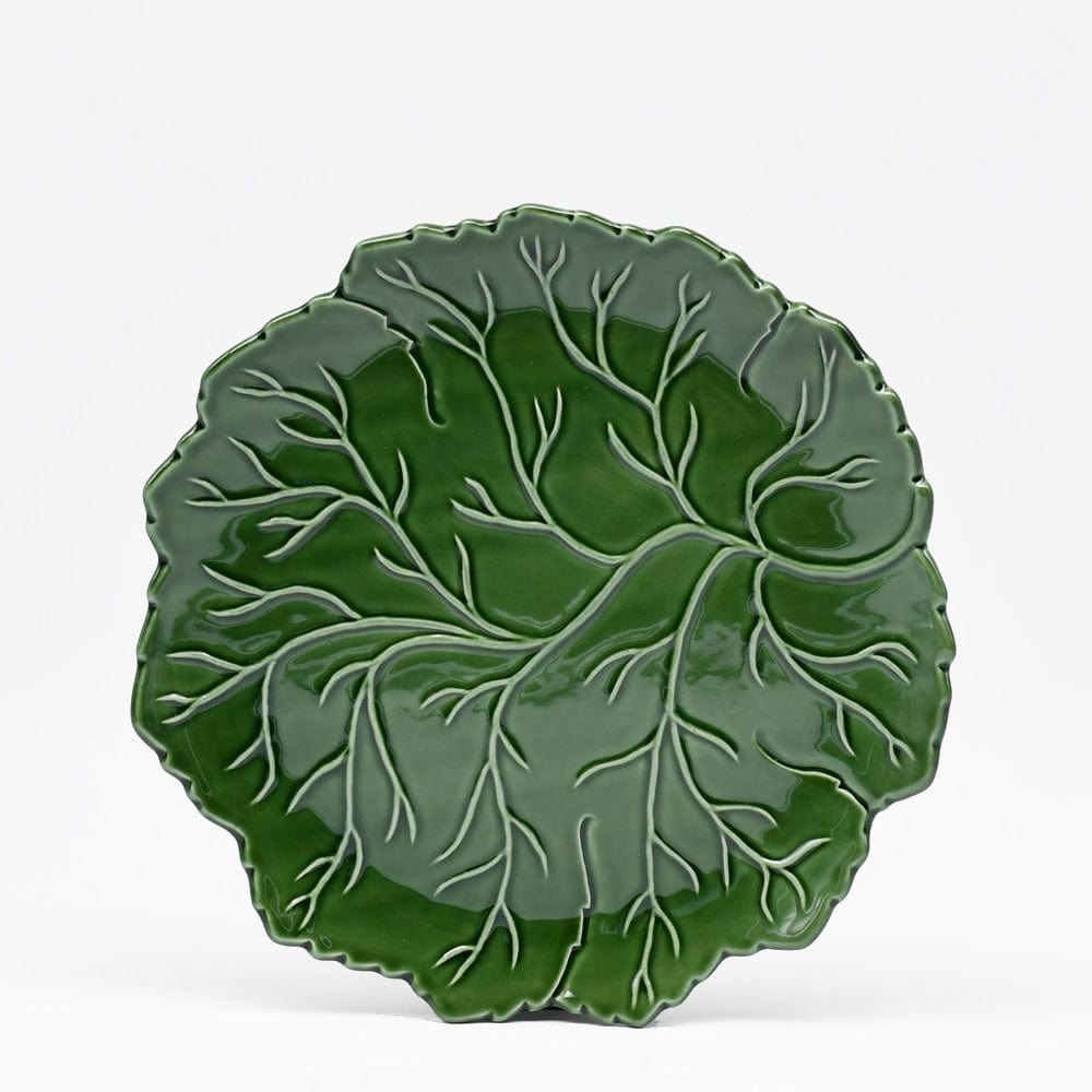 luisa-paix-o-vaisselle-folha-assiette-c-ramique-verte-27-cm image 1