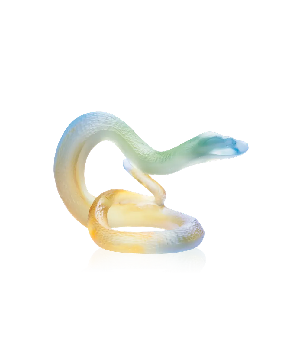 daum-univers-animalier-serpent-horoscope-sculpture-ambre-verte image 1