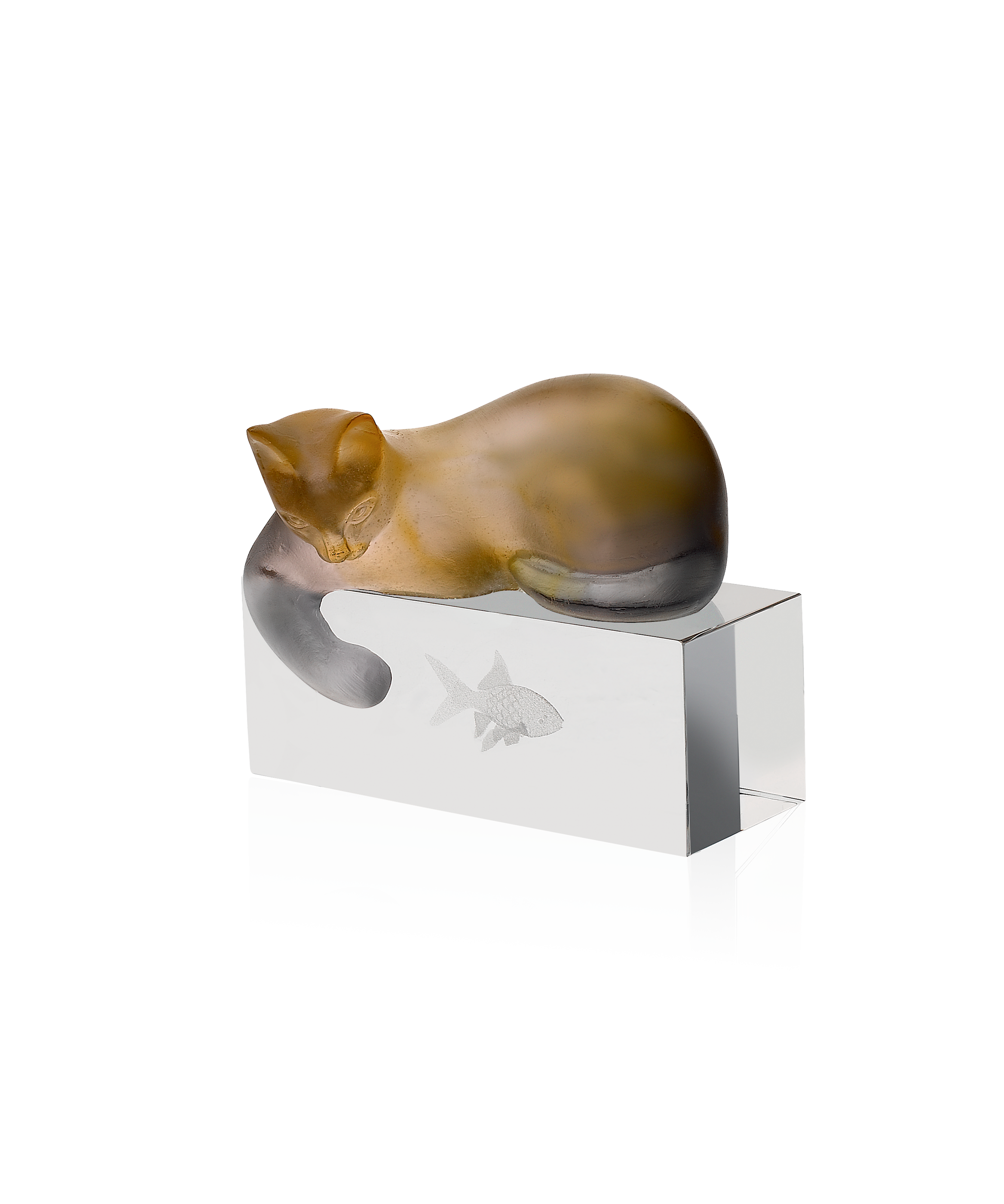 daum-chat-sculpture-ambre-gris-f-lin-cristal image 1