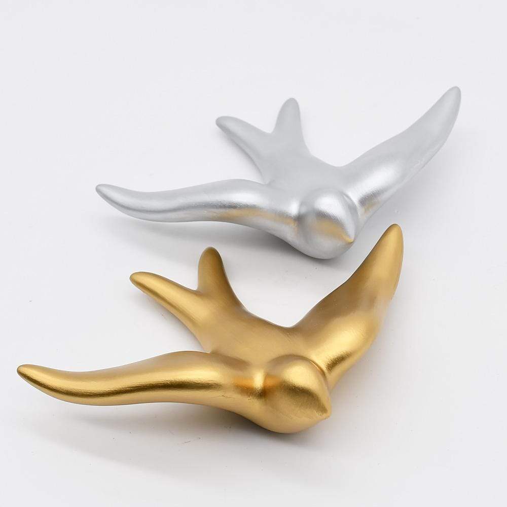 luisa-paix-o-hirondelle-c-ramique-argent-e-peinte-main-murale image 3