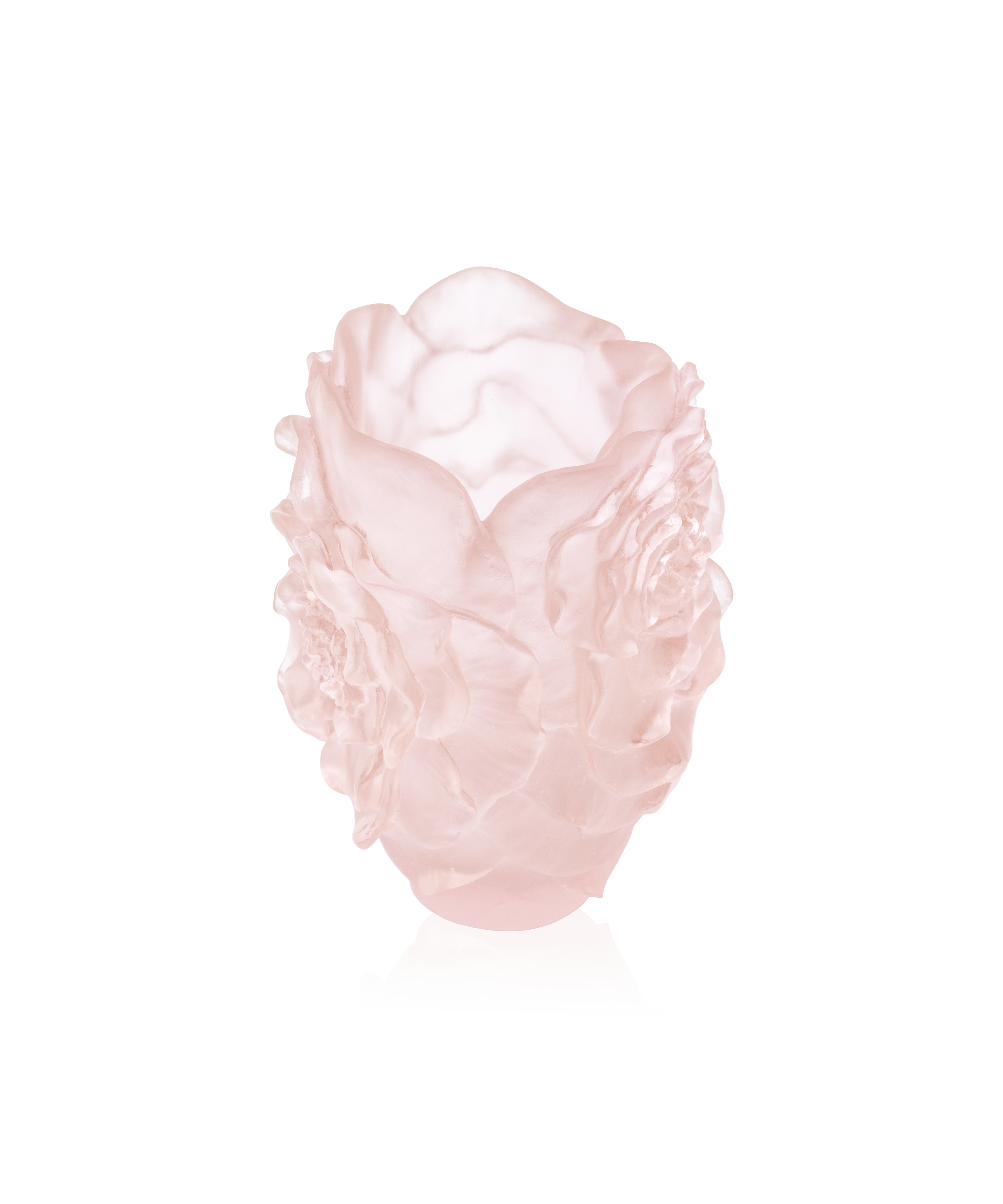 daum-univers-v-g-tal-camelia-vase-rose-petit-mod-le-p-te-de-verre image 1