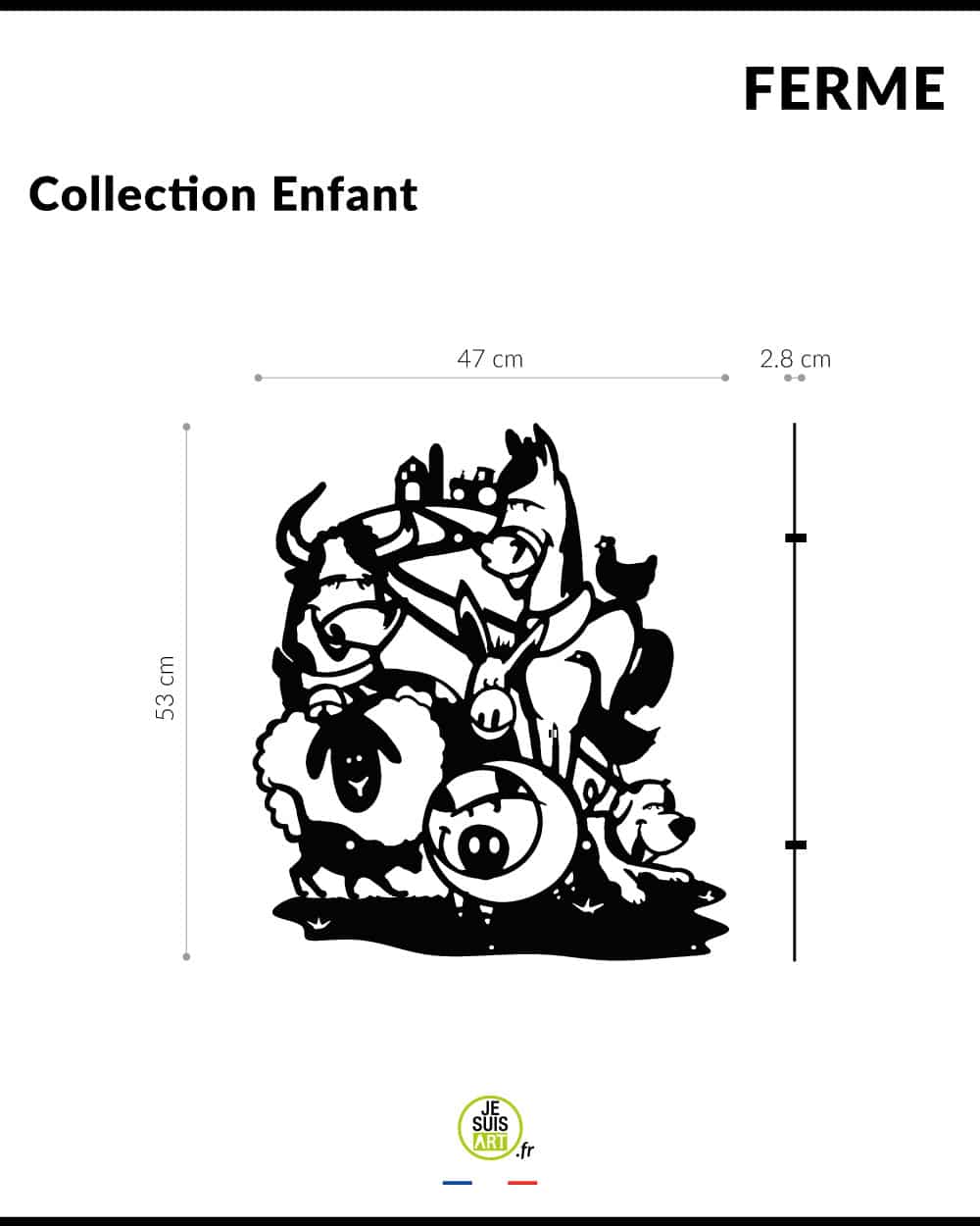 je-suis-art-enfants-ferme-d-coration-murale-m-tal-chambre-enfant image 5