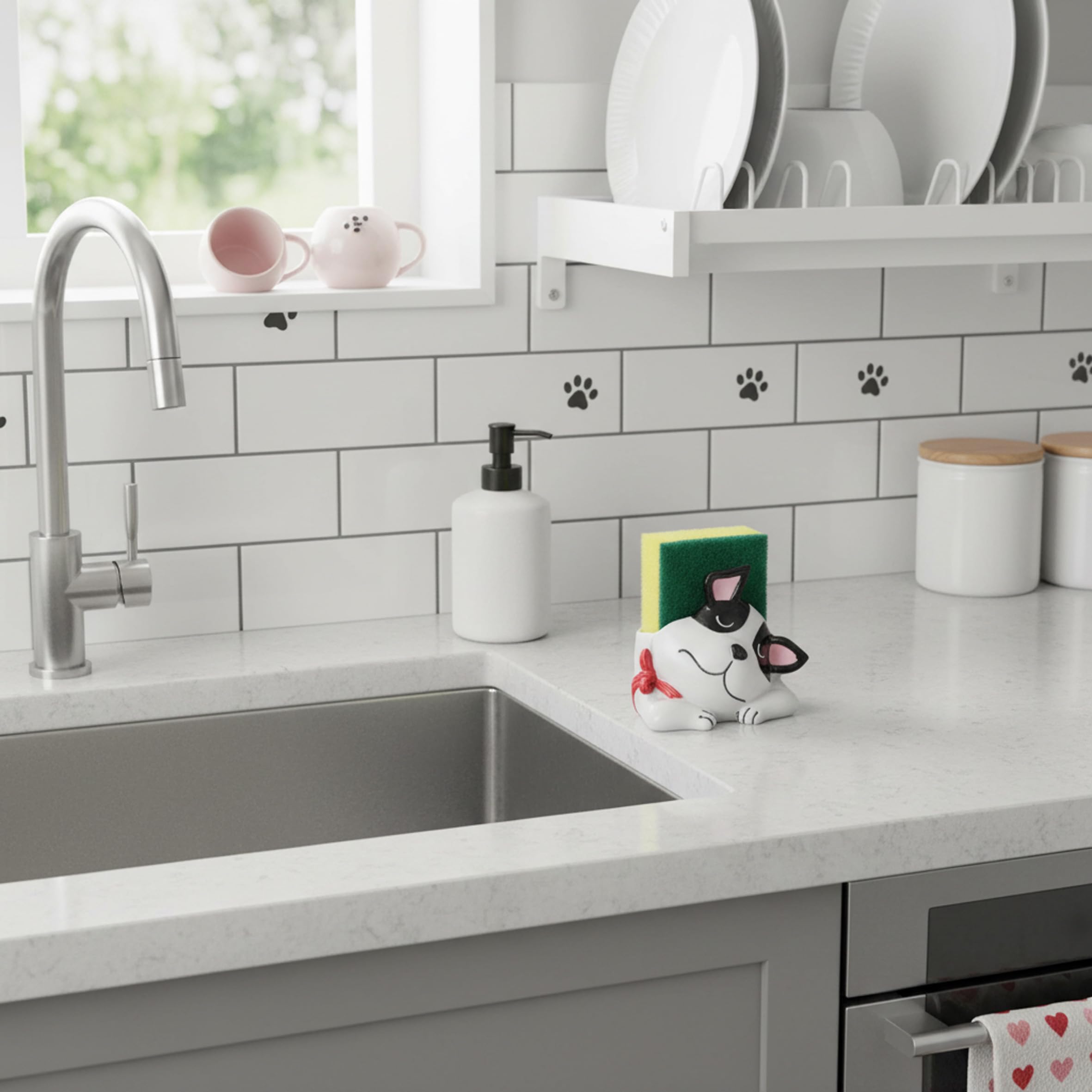 baroni-home-cucina-porte-ponge-cuisine-musin-chien-noir-10x6x10-cm image 5