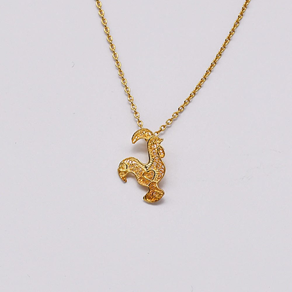 luisa-paix-o-bijoux-galo-i-collier-argent-dor-filigrane-coq image 2