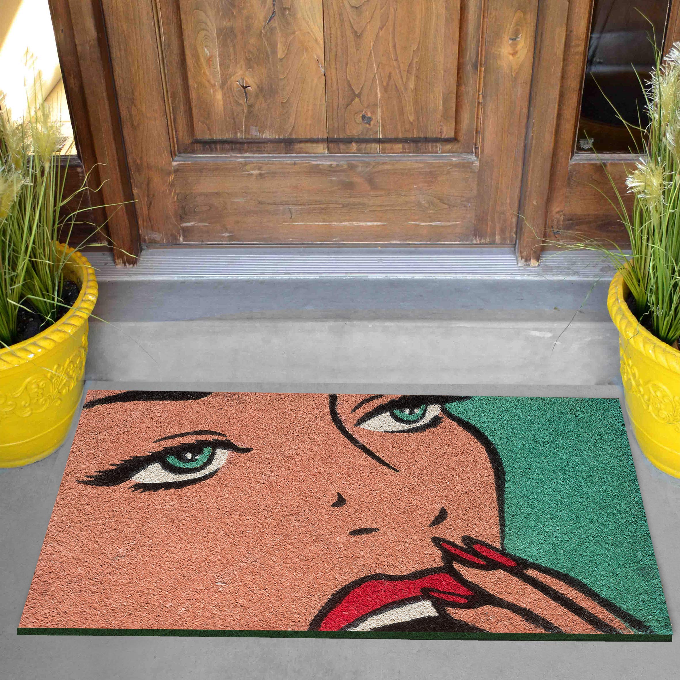 baroni-home-tessile-casa-paillasson-coco-pop-art-femme-60x40 image 2