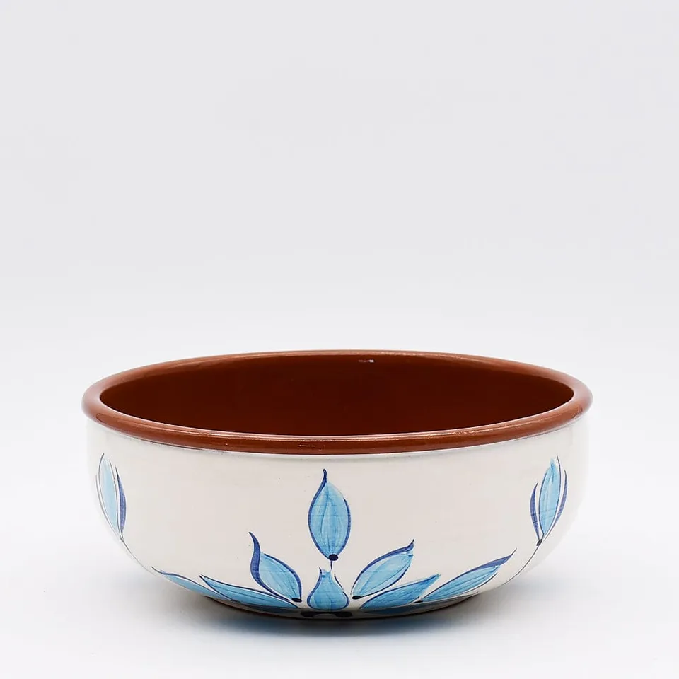 luisa-paix-o-plat-four-terre-cuite-turquoise-22cm-fait-main image 1