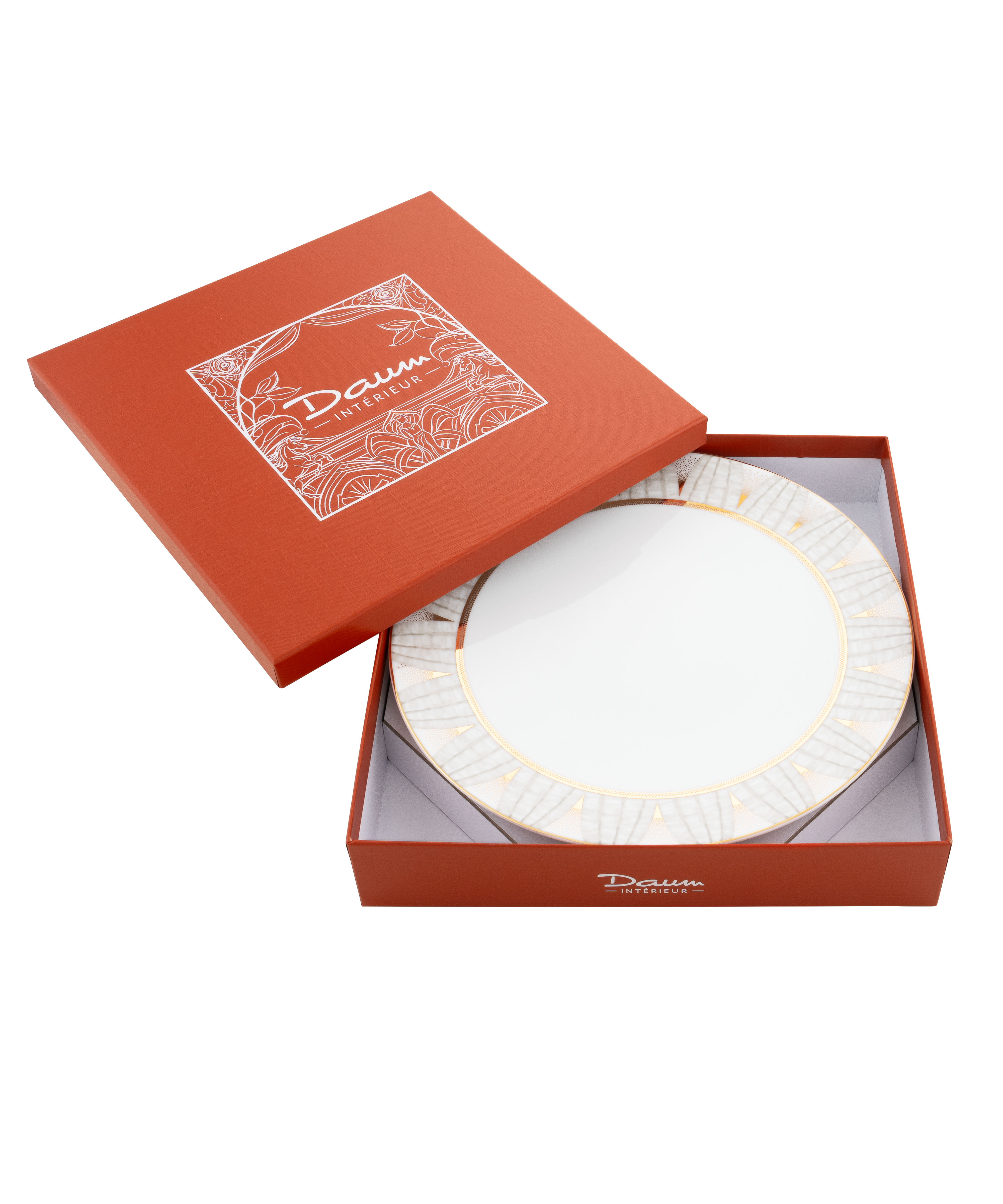 daum-or-d-abeille-coffret-2-assiettes-gastronomie-porcelaine image 3