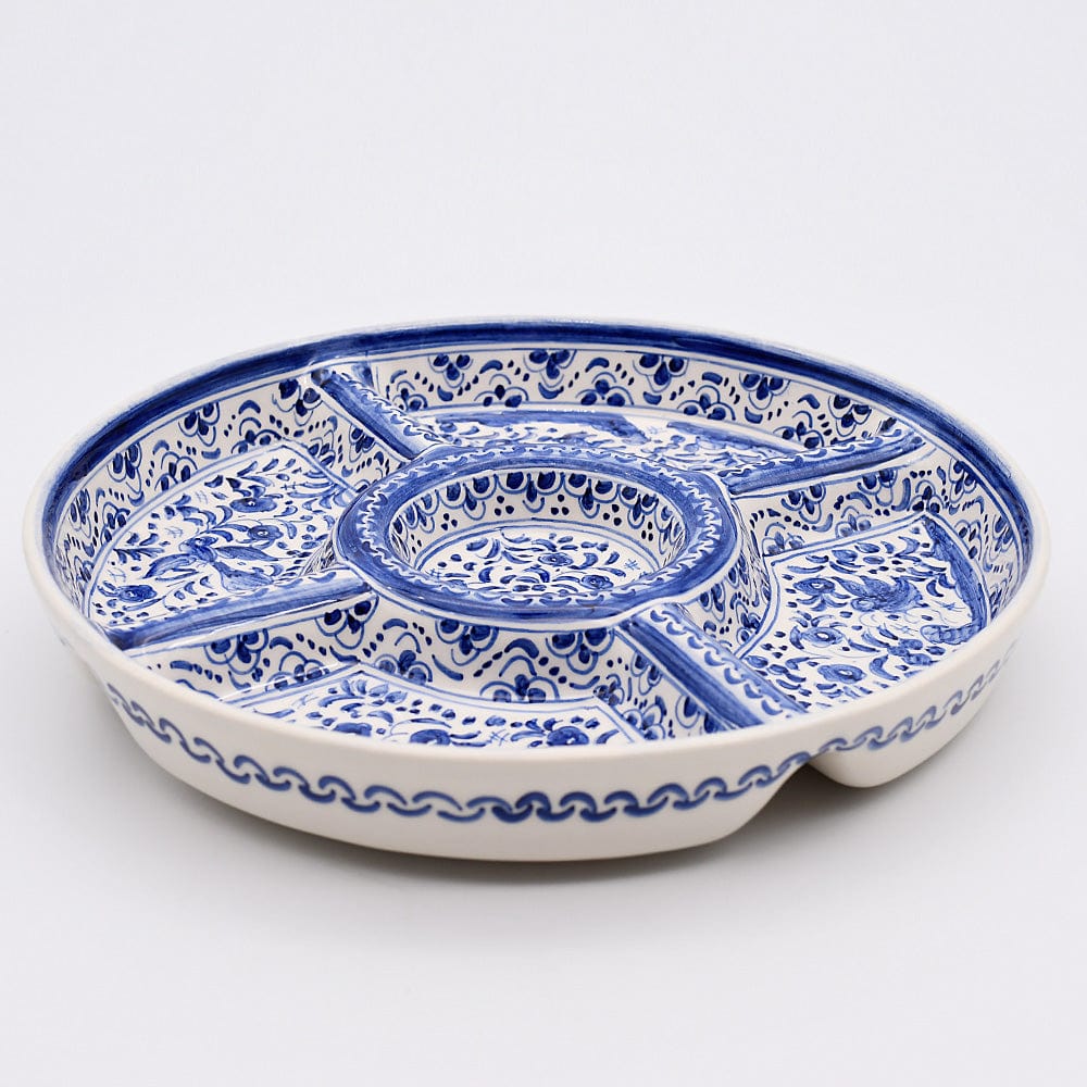 luisa-paix-o-vaisselle-plat-coimbra-26-cm-c-ramique-bleu-5-compartiments image 3