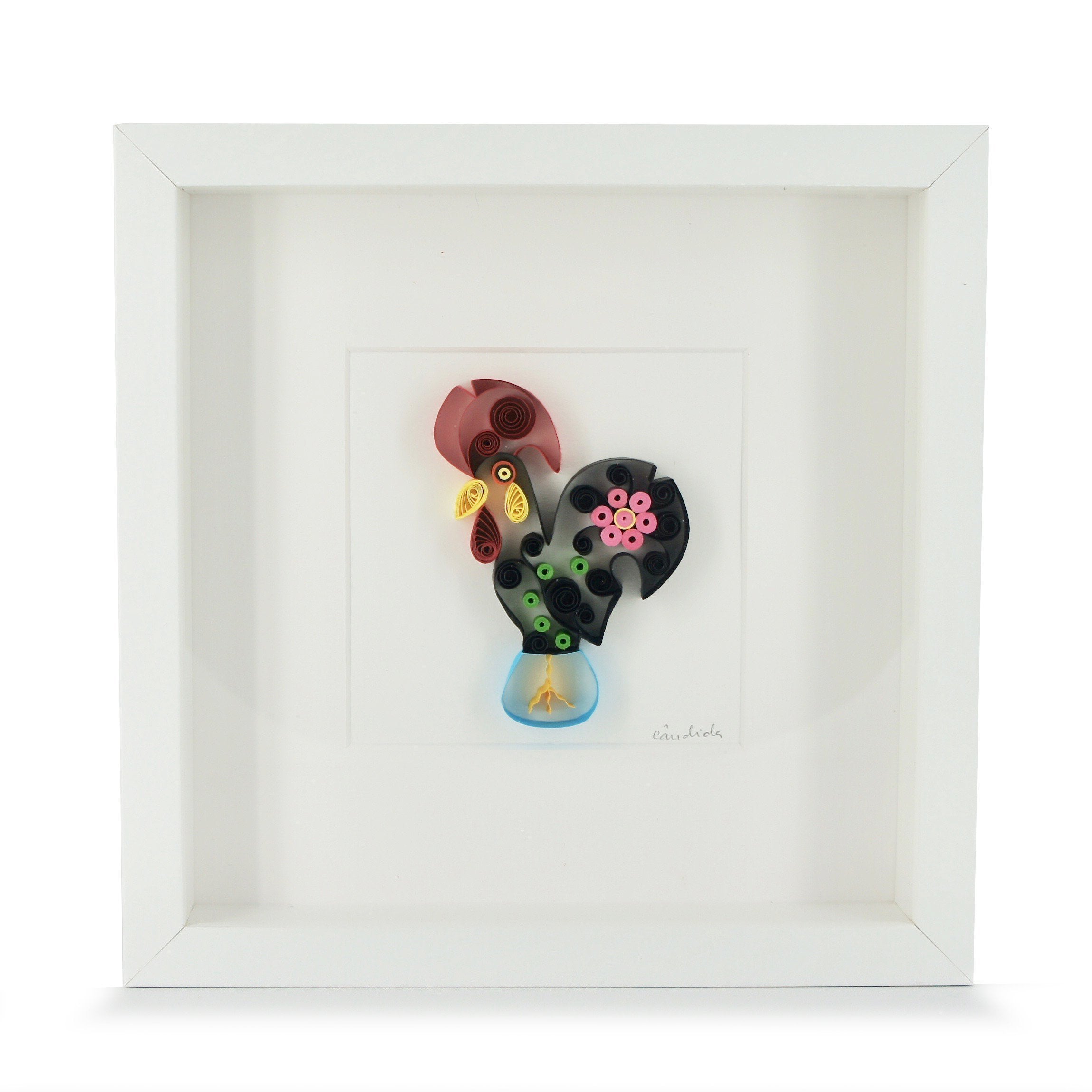luisa-paix-o-coq-de-barcelos-tableau-paperolles-galo-25-cm-3 image 1