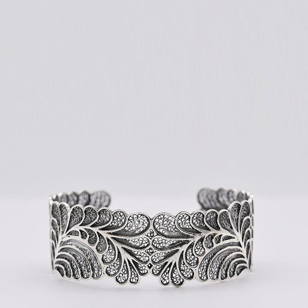 luisa-paix-o-bracelet-manchette-argent-925-filigrane-ajustable image 1