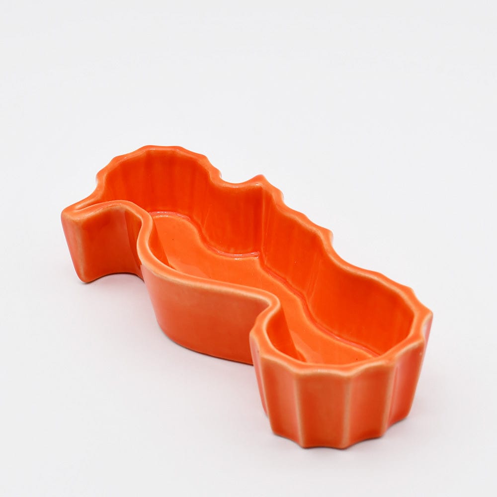 luisa-paix-o-vaisselle-portugaise-hippocampe-plat-orange-18-cm image 2