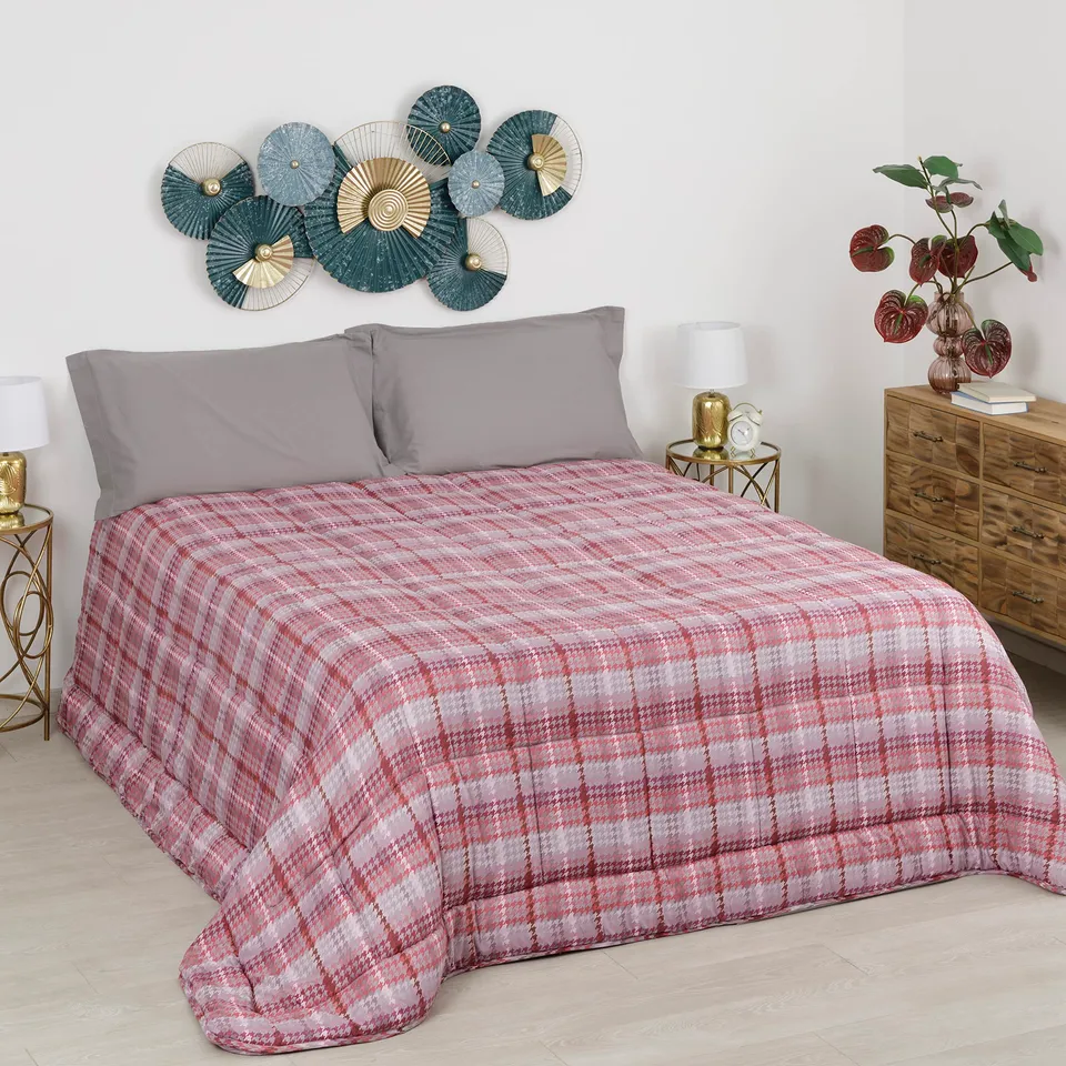 baroni-home-tessile-casa-couette-hiver-260x260-pied-de-poule-rose image 1