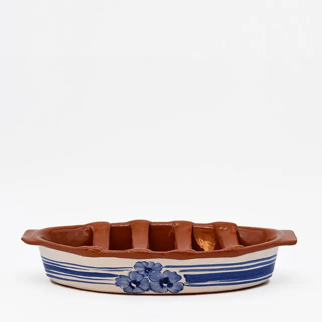 luisa-paix-o-grille-chouri-o-argile-bleue-24x13cm-artisanale image 1