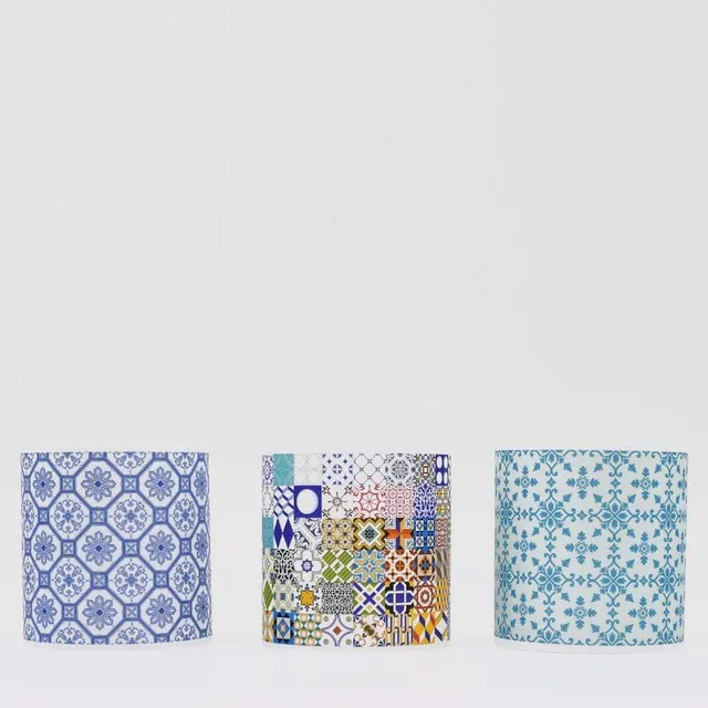 luisa-paix-o-parfums-porte-bougie-azulejos-lot-3-pi-ces-9cm image 1