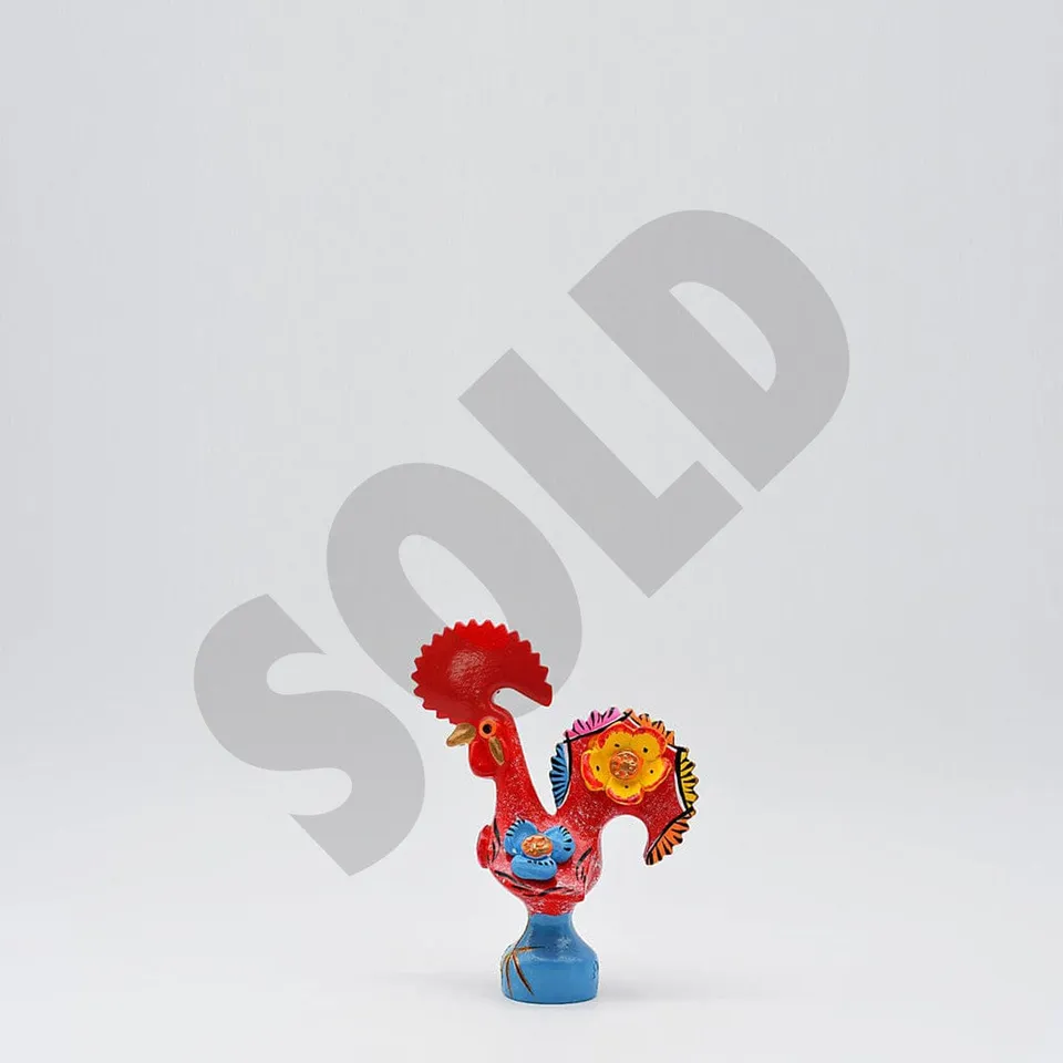 prazeres-c-ta-coq-de-barcelos-figurine-rouge-15-cm image 1