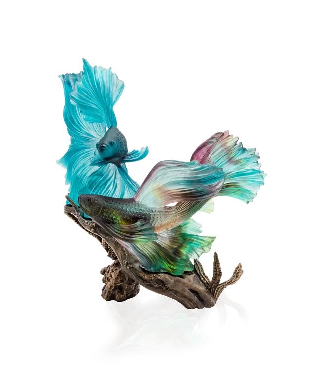daum-mer-de-corail-danse-des-combattants-sculpture-cristal-99-ex image 1