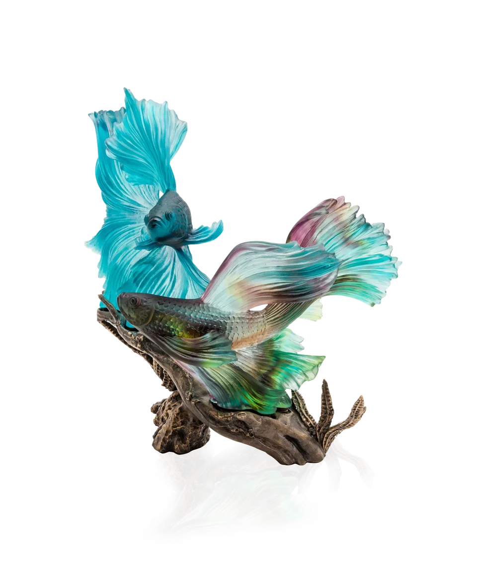 daum-mer-de-corail-danse-des-combattants-sculpture-cristal-99-ex image 1