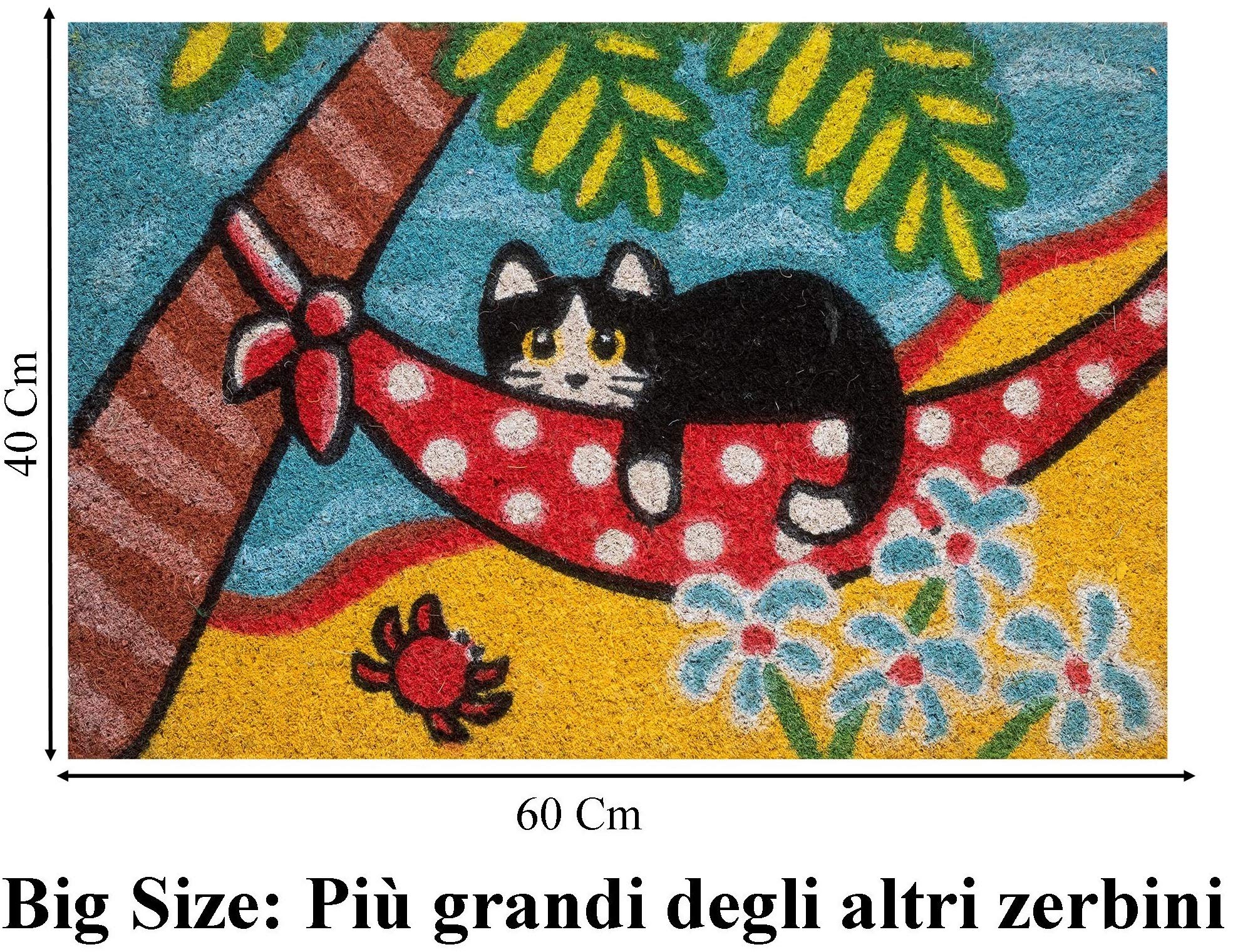 baroni-home-paillasson-coco-chat-la-plage-60x40-cm image 3