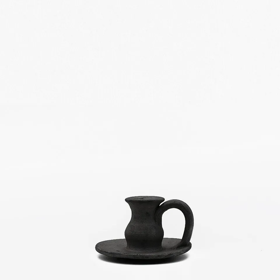 luisa-paix-o-bisalh-es-porte-bougie-terre-cuite-noire image 1