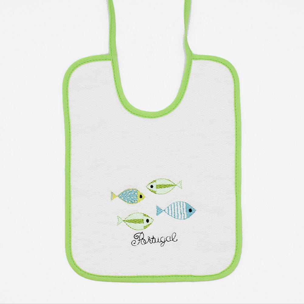 luisa-paix-o-sardinhas-bavoir-coton-vert-brod-sardines image 1