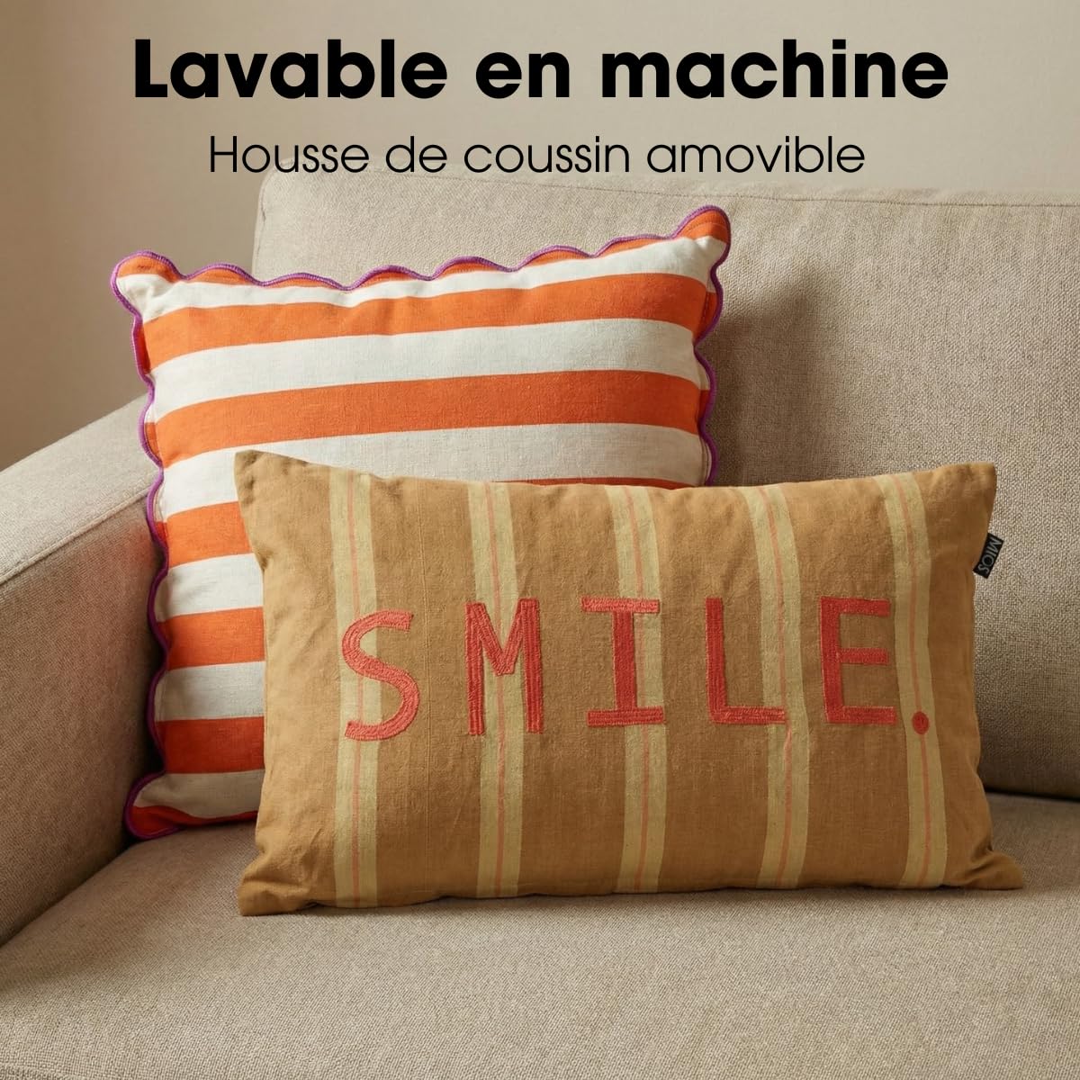mica-decorations-smile-coussin-d-coratif-55x35-marron image 6