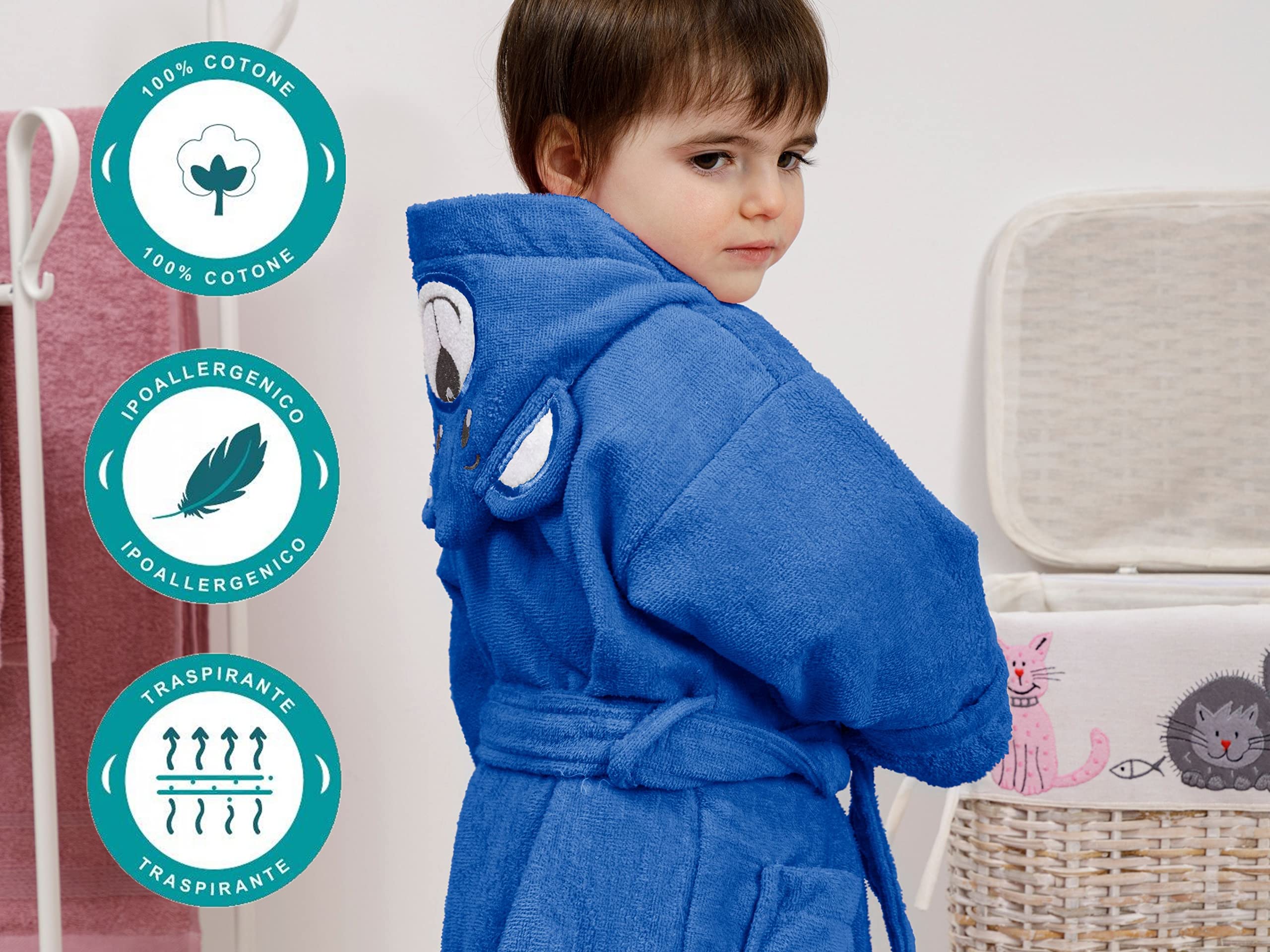 baroni-home-peignoir-enfant-ponge-bleu-4-6-ans image 5