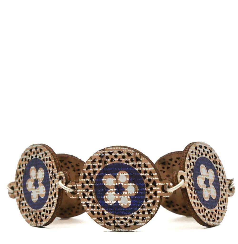 luisa-paix-o-bijoux-bracelet-li-ge-flores-bleu-dor-16-5-cm image 3