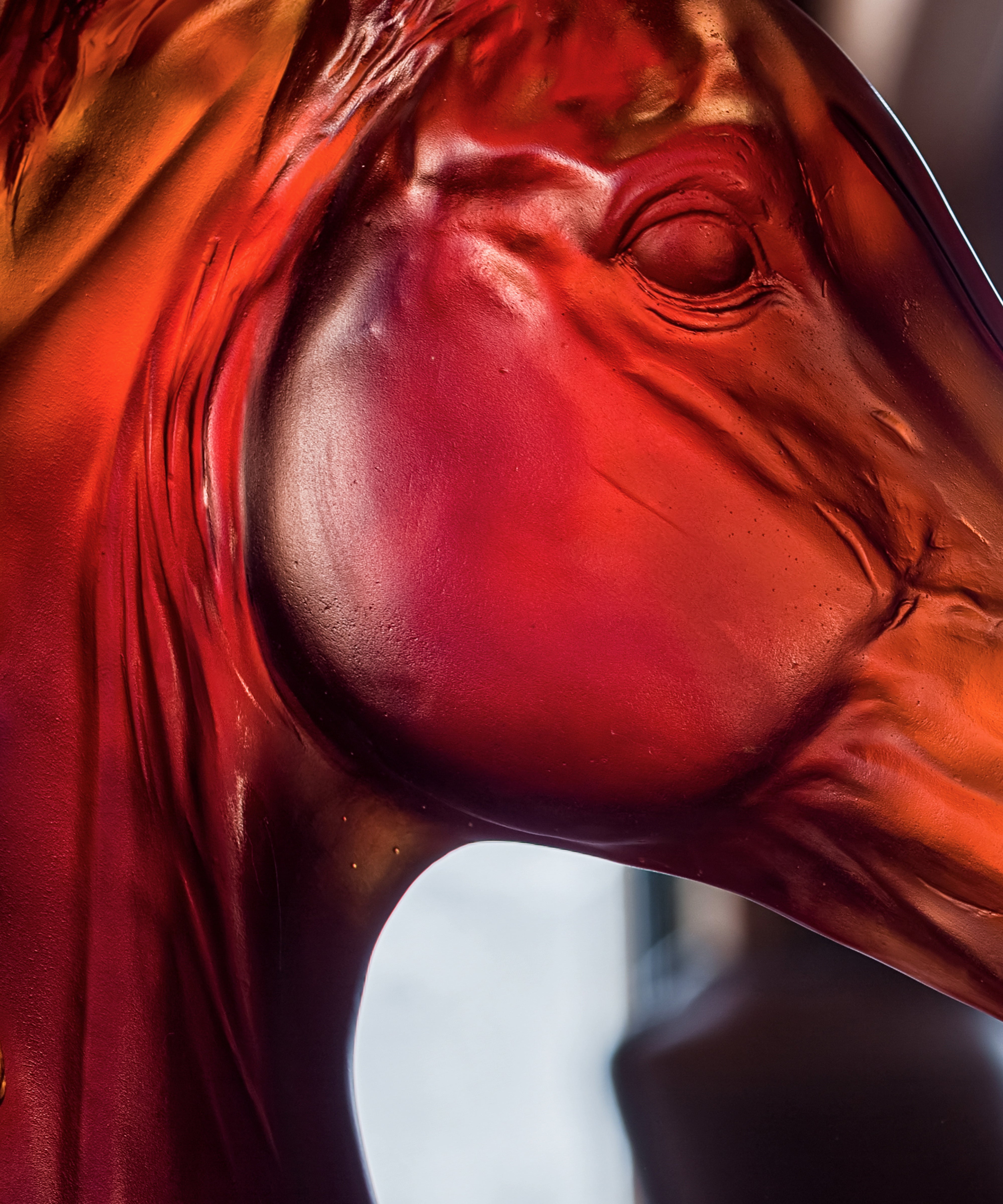 daum-univers-animalier-t-te-de-cheval-sculpture-cristal-ambre image 4