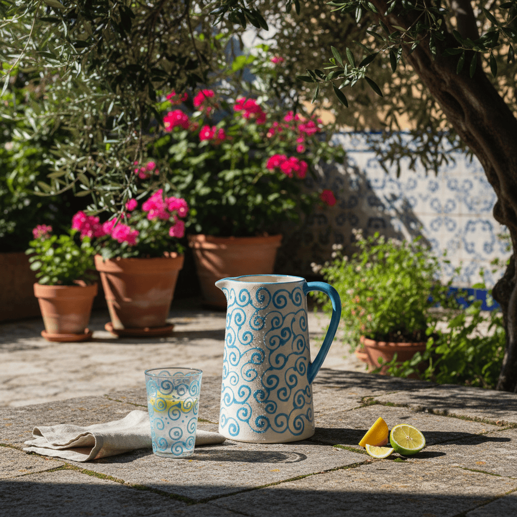 luisa-paix-o-redemoinho-carafe-c-ramique-turquoise-1l image 2