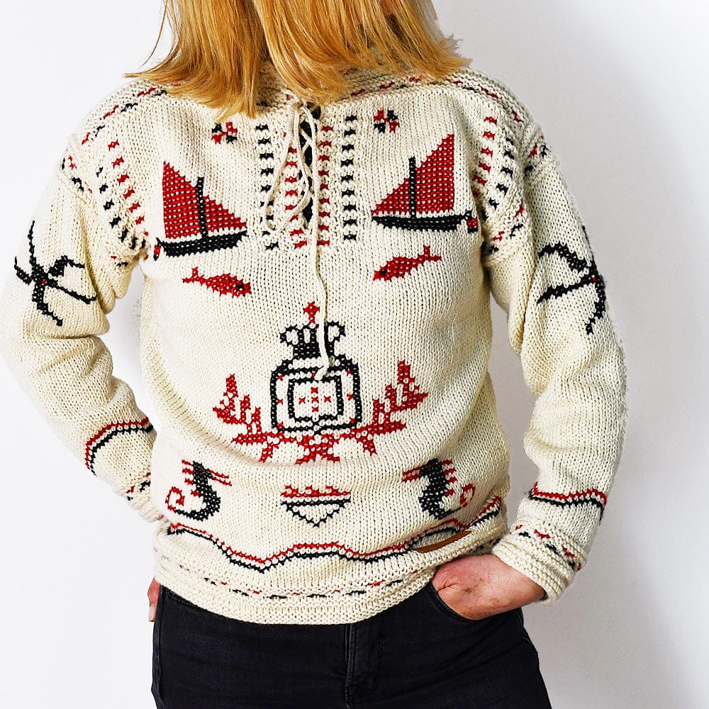 camisola-poveira-pull-laine-blanc-fait-main-20h image 3