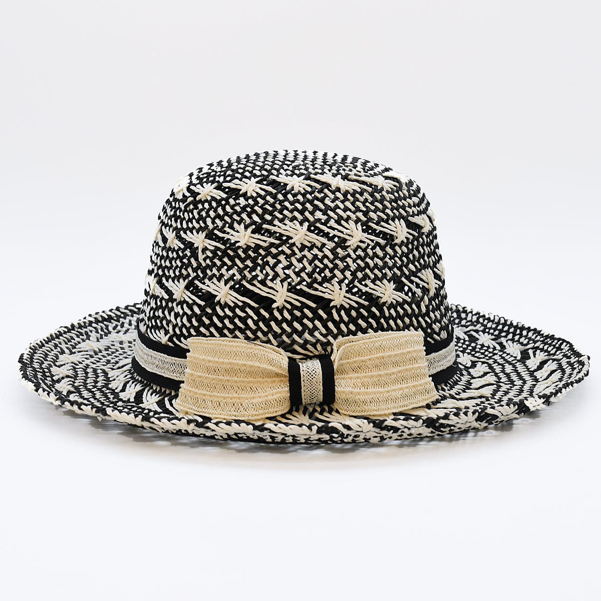 luisa-paix-o-chapeau-de-plage-fibres-v-g-tales-noir-blanc-taille-m image 3
