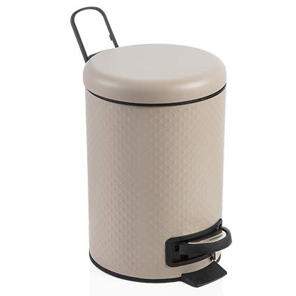 baroni-home-cestineria-poubelle-salle-de-bain-p-dale-taupe-17x21x25-cm-acier image 7